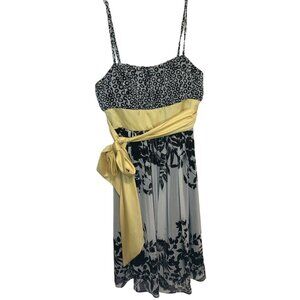 Max & Cleo Womens Size 6 Combination Print Empire Chiffon Dress